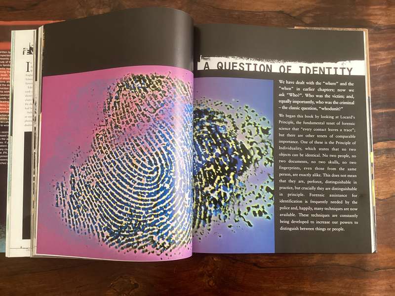 FORENSICS, True Crime Scene Investigations. Large hardcover in a VGood condition.