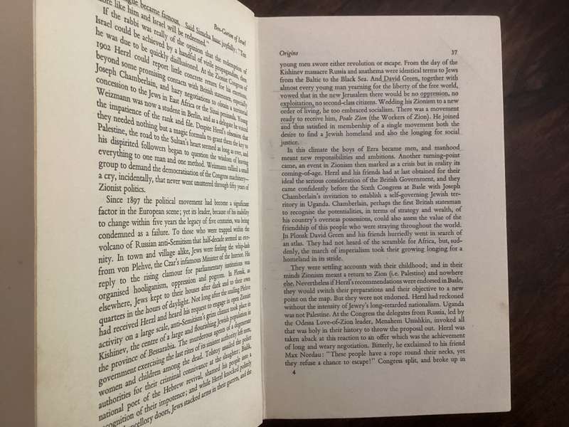 Ben Gurion of Israel. The founding father. Hardcover first published 1954. Good+ condition.
