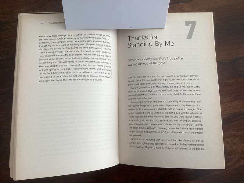 David Beckham Autobiography. His real story, hardcover in a VGood condition. (2nd book free).