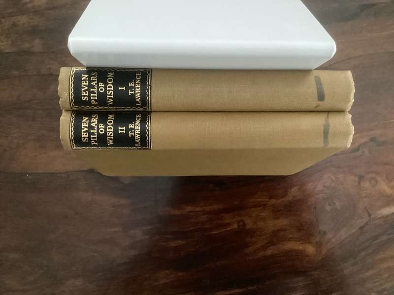 Seven Pillars of Wisdom. T E Lawrence (of Arabia). Rare two volume issue, in a VGood condition.