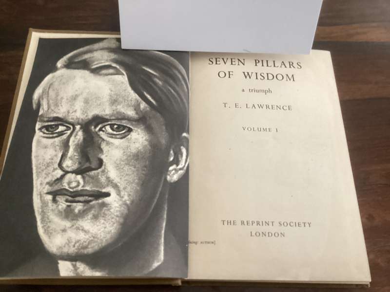 Seven Pillars of Wisdom. T E Lawrence (of Arabia). Rare two volume issue, in a VGood condition.