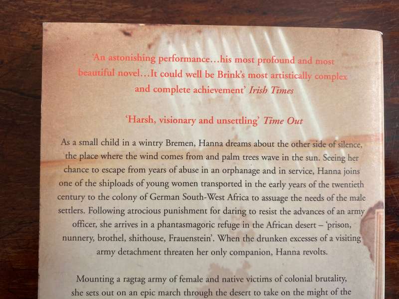 ANDRÉ BRINK, The Other Side of Silence. Paperback, Very good  condition.