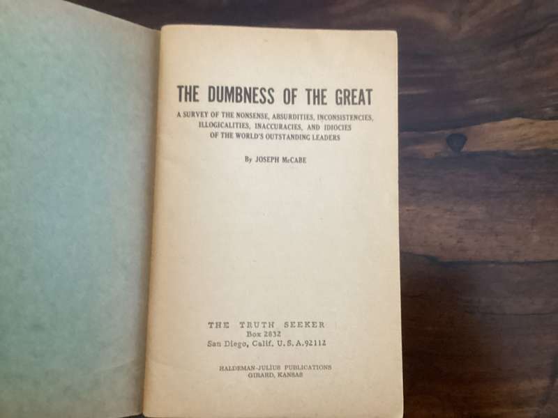 The Dumbness of the Great