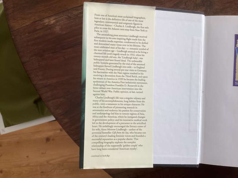 LINDBERGH by A Scott Berg. Hardcover in a Good+ condition.