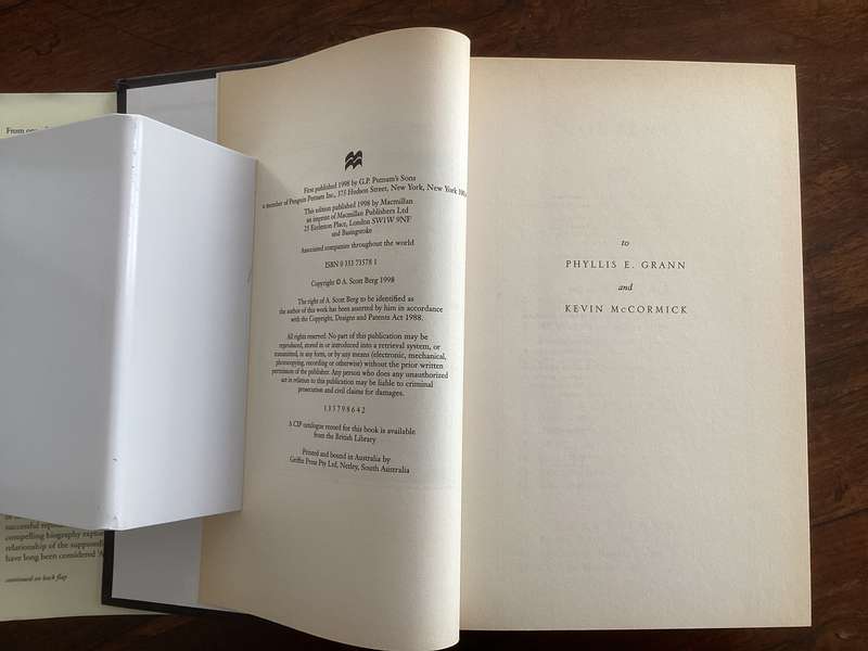 LINDBERGH by A Scott Berg. Hardcover in a Good+ condition.
