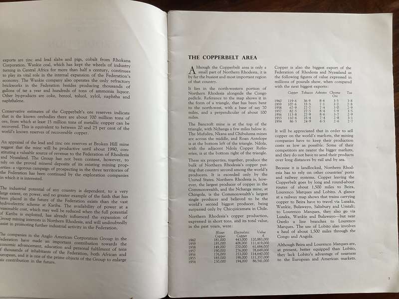 Rhodesia: Anglo American Corporation (The Story of). Large sized booklet.