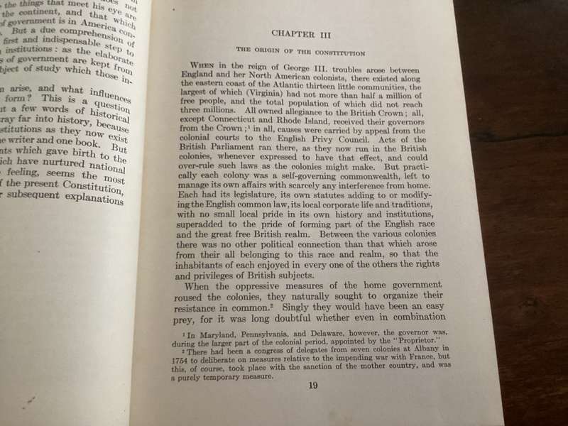 THE AMERICAN COMMONWEALTH Volumes 1 & 2. Hardcovers, 1920 N.Y.