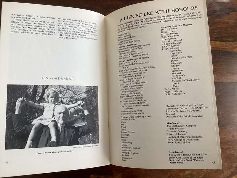 ONE MAN IN HIS TIME. Biographical booklet on Jan Christian Smuts. Illustrated in V Good condition