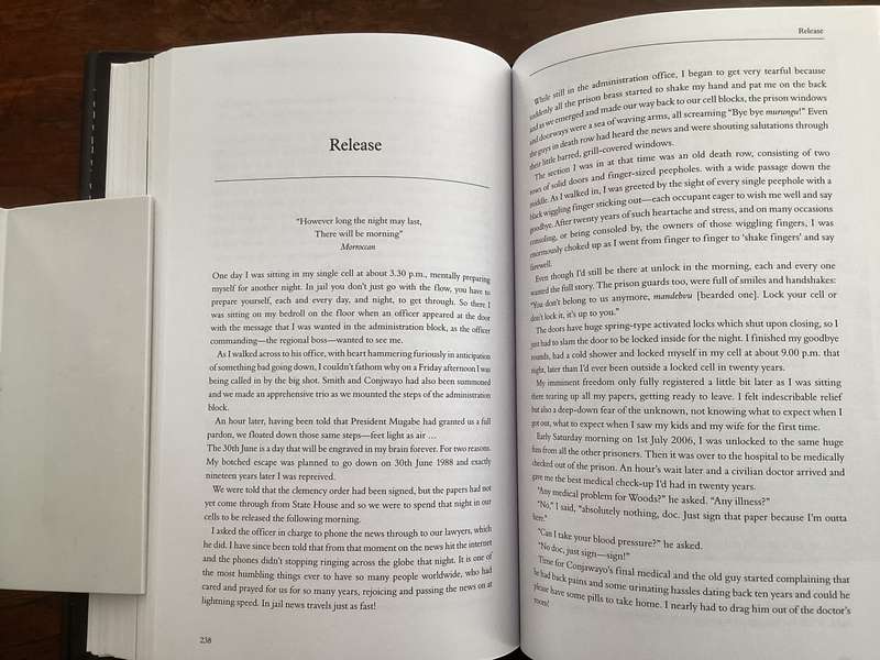 THE KEVIN WOODS STORY: In the shadow of Mugabes gallows. Hardcover in excellent condition.