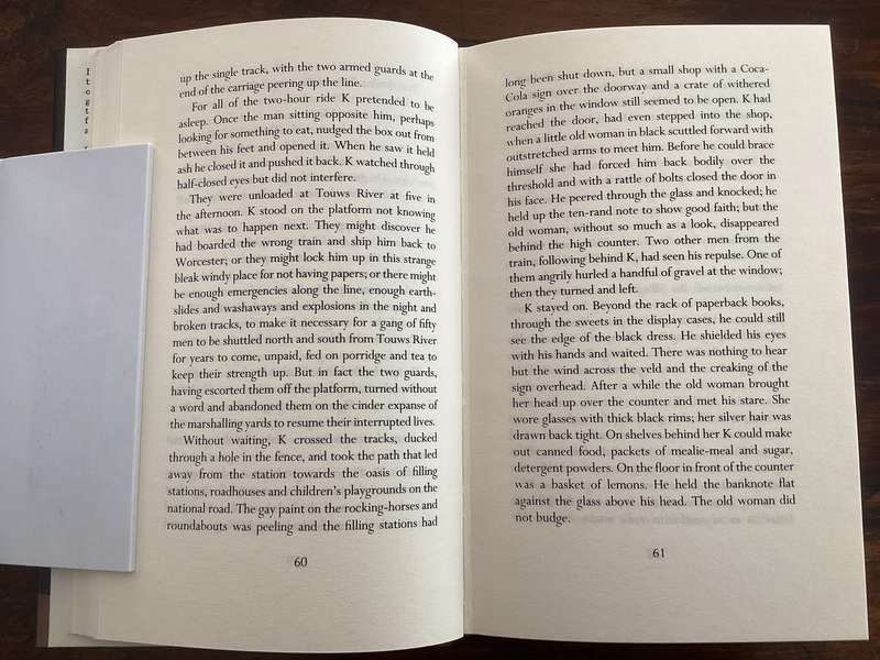 LIFE & TIMES OF MICHAEL K. HARDCOVER by J M COETZEE. Excellent condition.