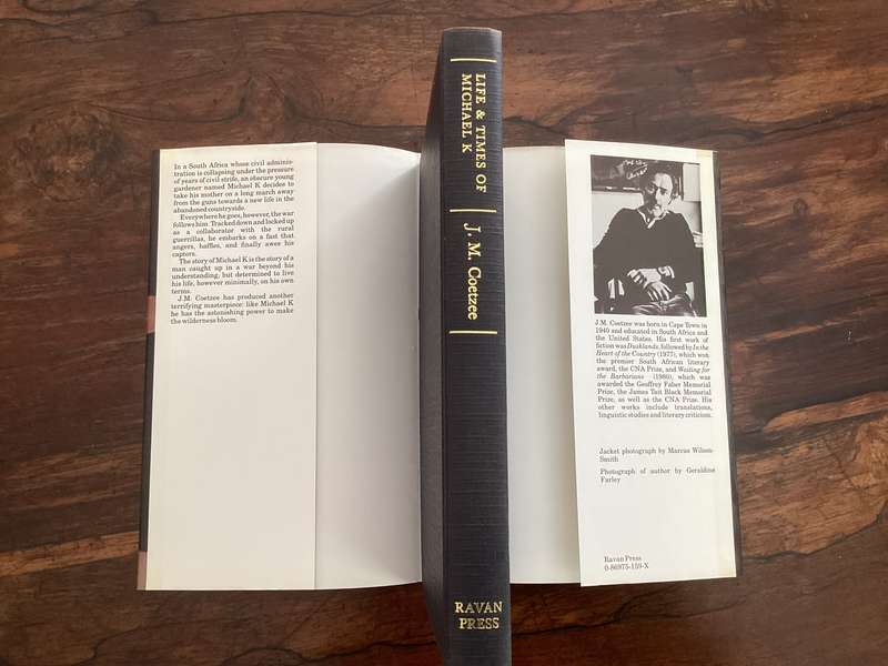 LIFE & TIMES OF MICHAEL K. HARDCOVER by J M COETZEE. Excellent condition.