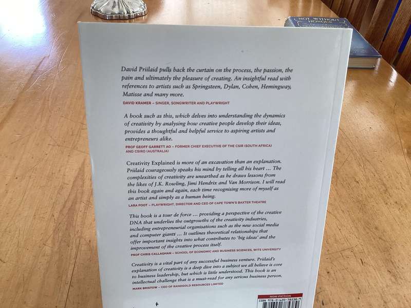 CREATIVITY EXPLAINED. Signed copy, First edition. In an excellent condition.