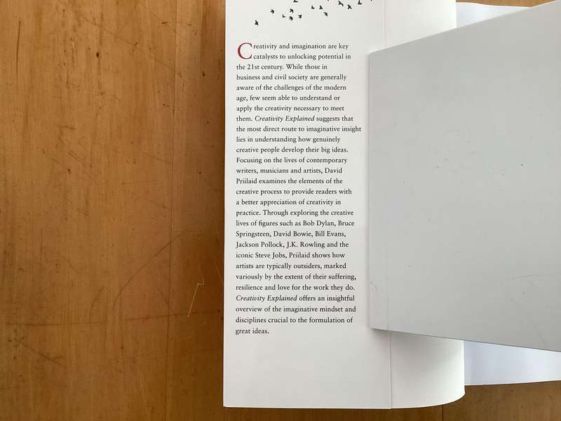 CREATIVITY EXPLAINED. Signed copy, First edition. In an excellent condition.