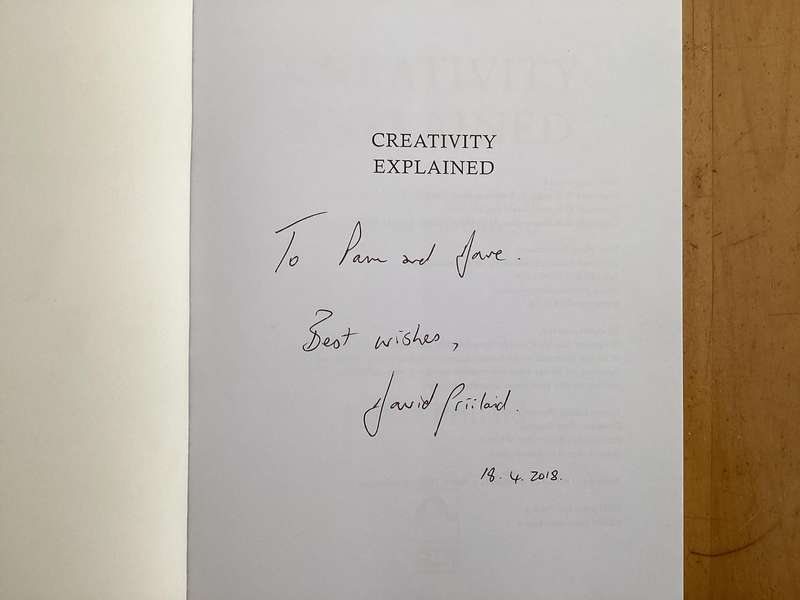 CREATIVITY EXPLAINED. Signed copy, First edition. In an excellent condition.