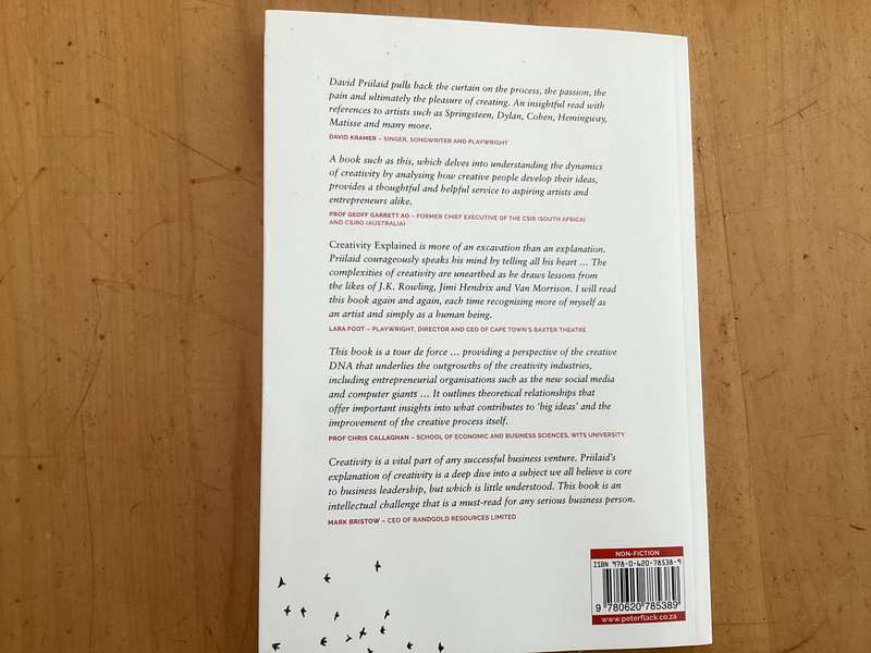 CREATIVITY EXPLAINED. Signed copy, First edition. In an excellent condition.