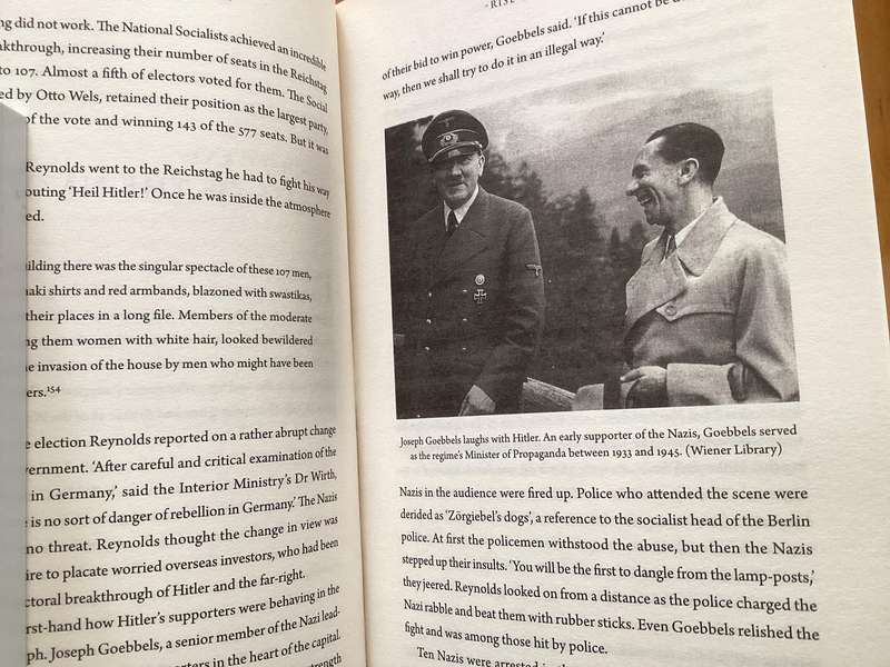 REPORTING ON HITLER. By Will Wainewright. Hardcover in an excellent condition.