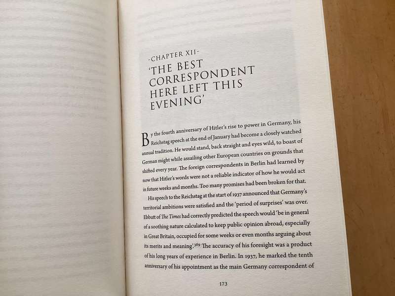 REPORTING ON HITLER. By Will Wainewright. Hardcover in an excellent condition.