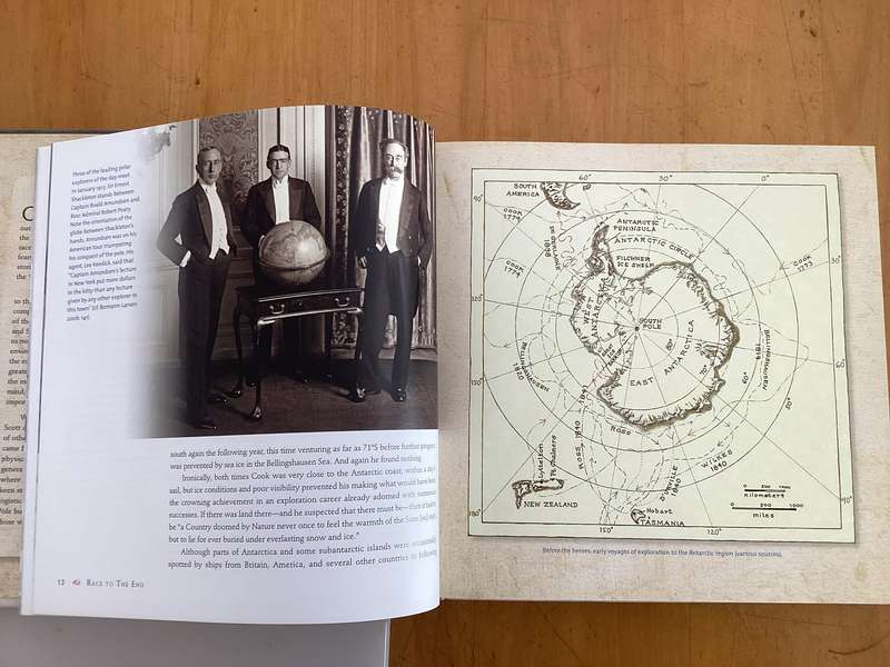 RACE TO THE END. Admundsen, Scott and the attainment of the South Pole. Centenary, First Edition.