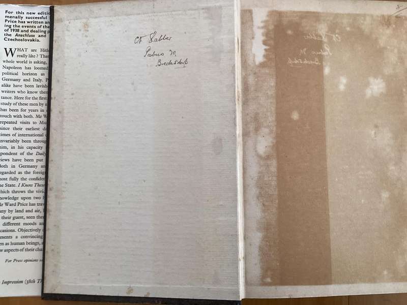 I KNOW THESE DICTATORS (Hitler & Mussolini). Hardcover (1938), by Ward G Price.