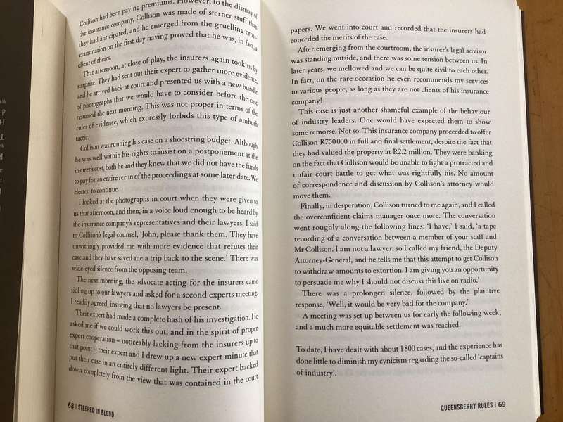 STEEPED IN BLOOD, David Klatzow, as told to Sylvia Walker. Paperback in excellent condition.