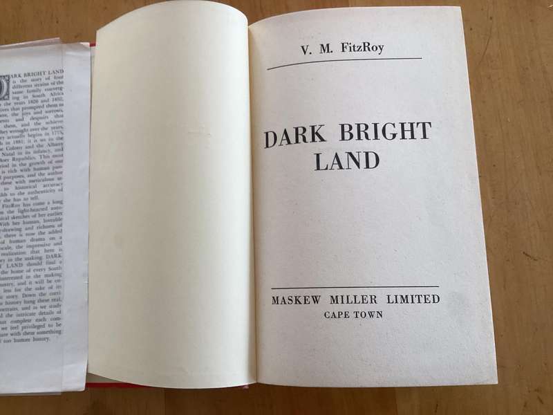 DARK BRIGHT LAND (first published 1955). Hardcover in a VG condition.