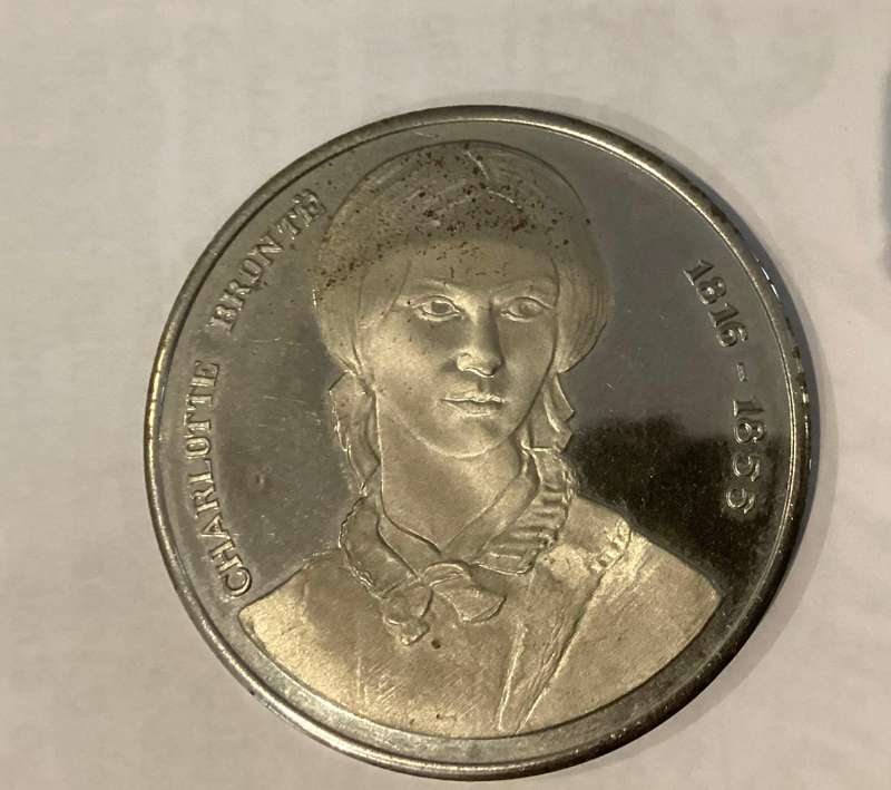 CHARLOTTE BRONTE (Bronte Parsonage) commemorative birthdate medal.