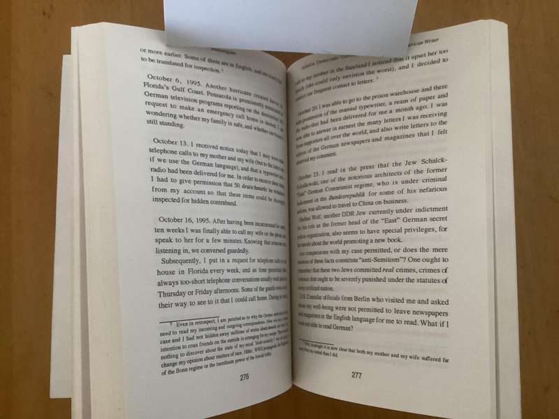 JAILED IN DEMOCRATIC GERMANY. The Ordeal of an American Writer. Paperback, excellent condition.