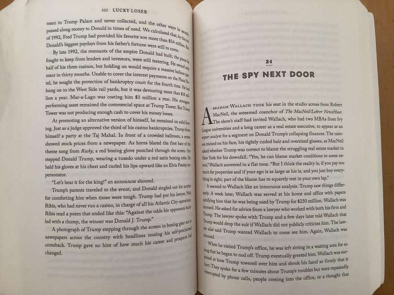 DONALD TRUMP Lucky Loser. Paperback in a very good condition.
