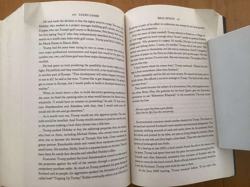 DONALD TRUMP Lucky Loser. Paperback in a very good condition.