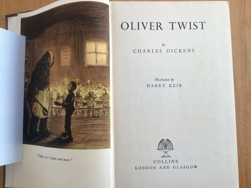 OLIVER TWIST by Charles Dickens. (1949-52 edition). Hardcover in a VGood age-related condition.