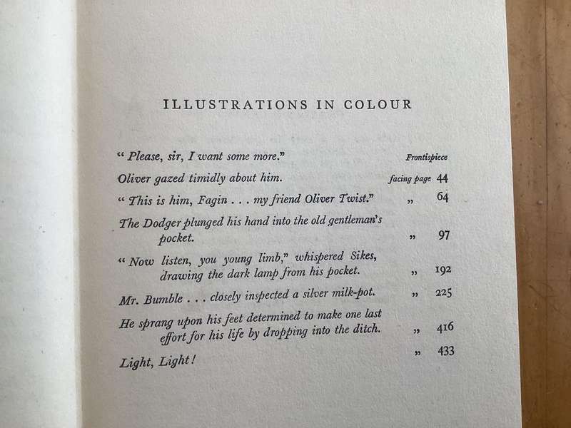 OLIVER TWIST by Charles Dickens. (1949-52 edition). Hardcover in a VGood age-related condition.