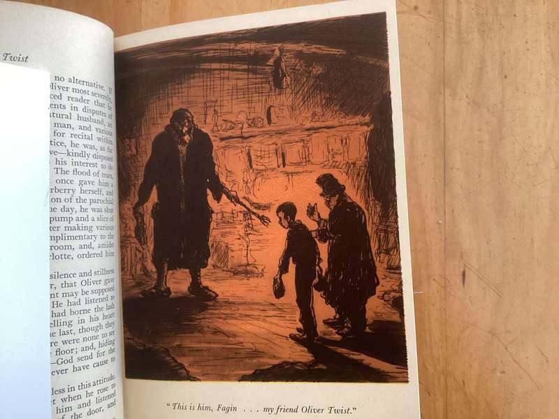 OLIVER TWIST by Charles Dickens. (1949-52 edition). Hardcover in a VGood age-related condition.