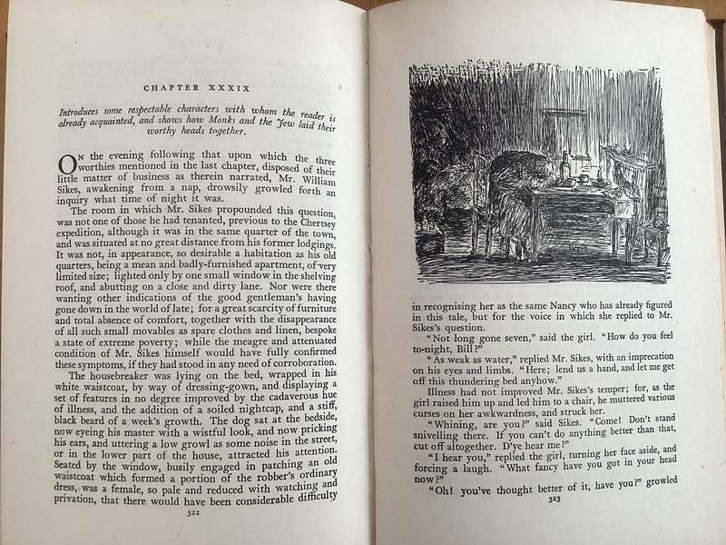 OLIVER TWIST by Charles Dickens. (1949-52 edition). Hardcover in a VGood age-related condition.