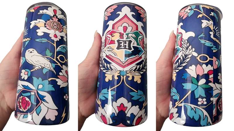 Hogwarts Crest Harry Potter Stainless Steel Tumbler With Straw
