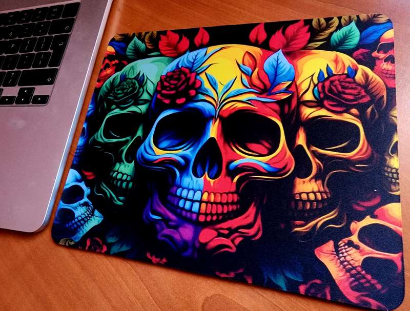 Skulls & Roses Square Mousepad
