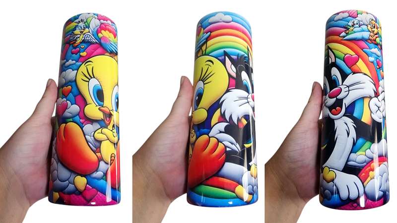 Tweety & Sylvester Stainless Steel Tumbler With Straw