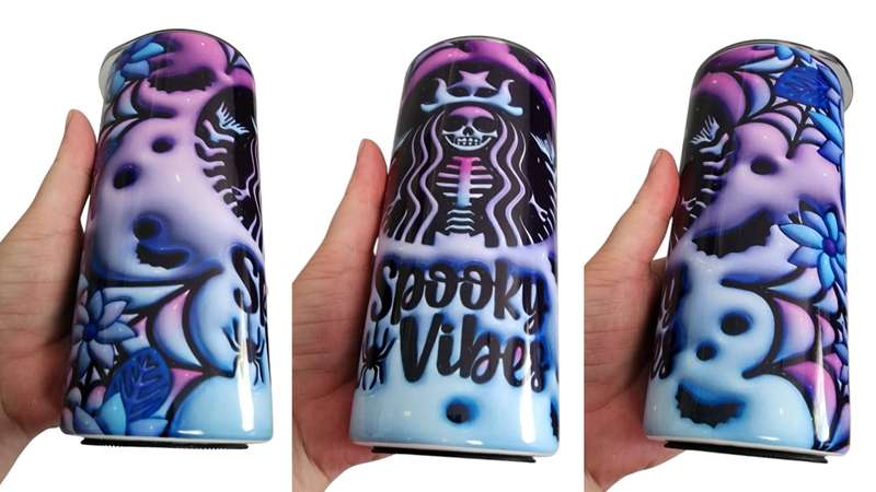 Spooky Vibes Starbucks Blurple Stainless Steel Tumbler With Straw 440ml