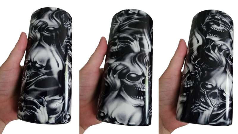 Screaming Skulls Stainless Steel Tumbler With Straw 440ml