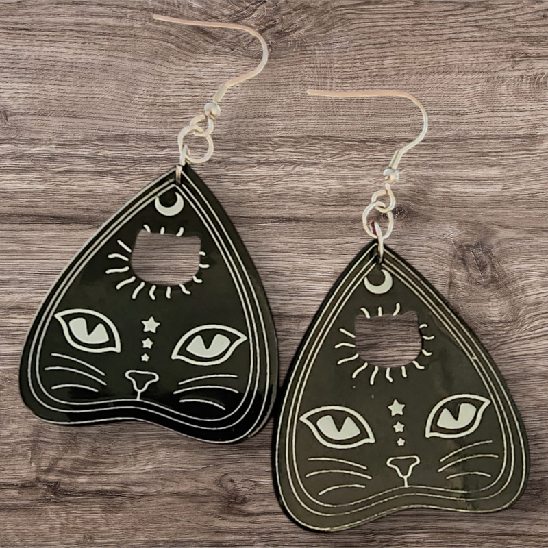 Ouija Planchette Earrings