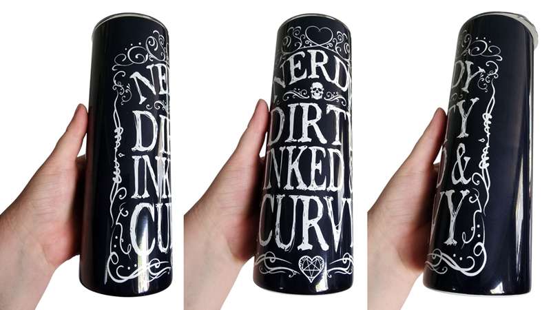 Nerdy Dirty Inked & Curvy Stainless Steel Tumbler With Straw