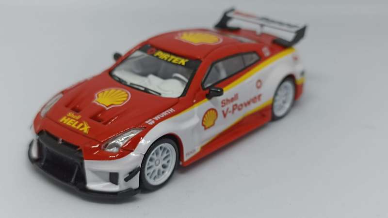 1/64 scale Nissan GTR R35 Shell graphics. Timemicro