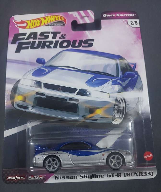 Hot Wheels Nissan Skyline GT-R BCNR33 (Fast & Furious - Real Riders)