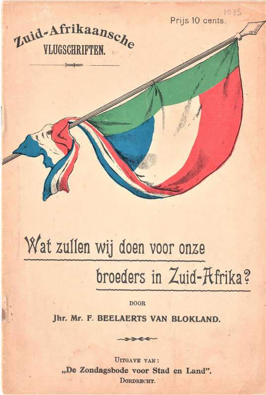 Wat zullen wij doen voor onze broeders in Zuid-Afrika?, Jhr. Mr. F. BEELAERTS VAN BLOKLAND