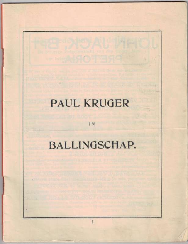 Met Paul Kruger in Europa