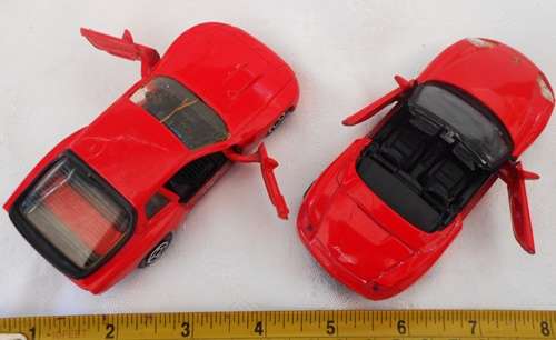 two die-cast model Porsche Cars Corgi Porsche 11 cm and WELLY Porsche Boxster no 5729