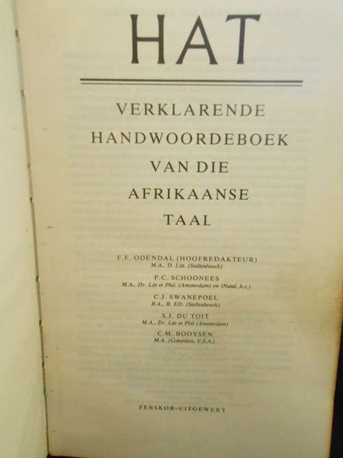 HAT Verklarende Handwoordeboek  van die Afrikaanse Taal