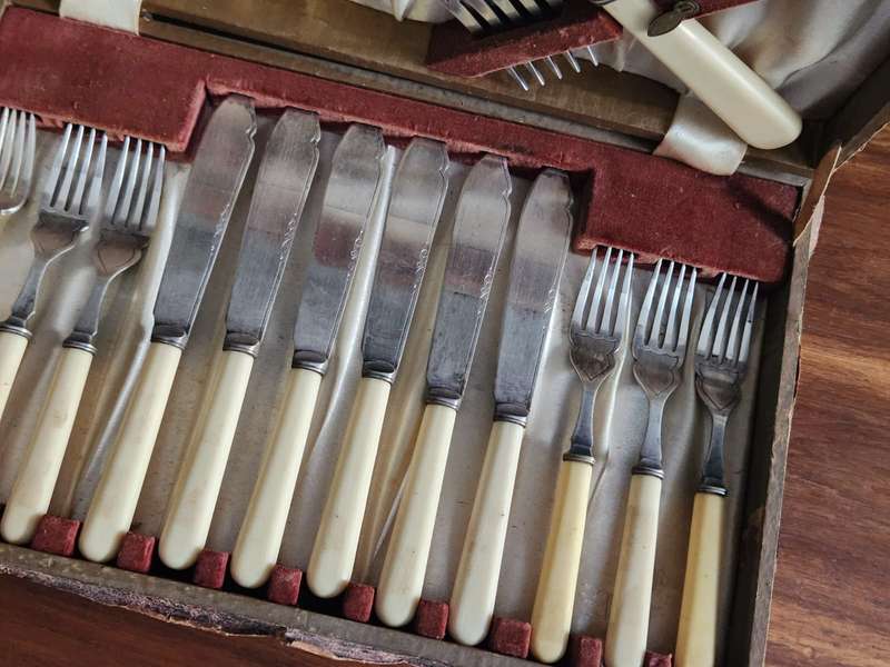 Vintage knife and fork set ( boxed)