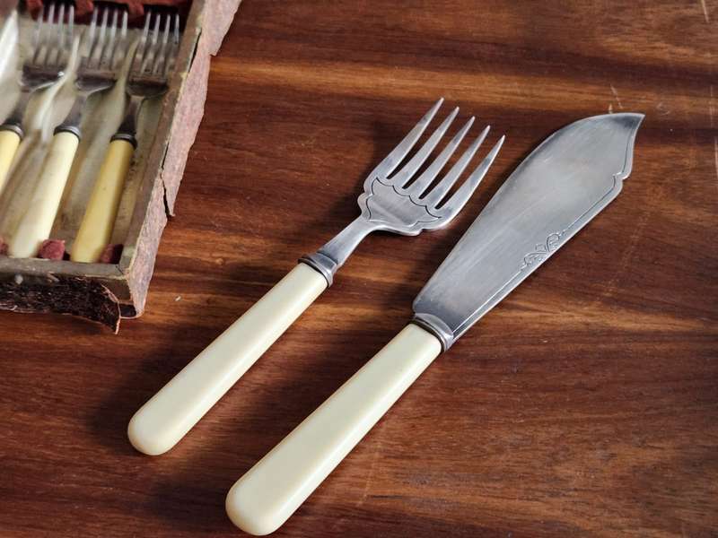 Vintage knife and fork set ( boxed)