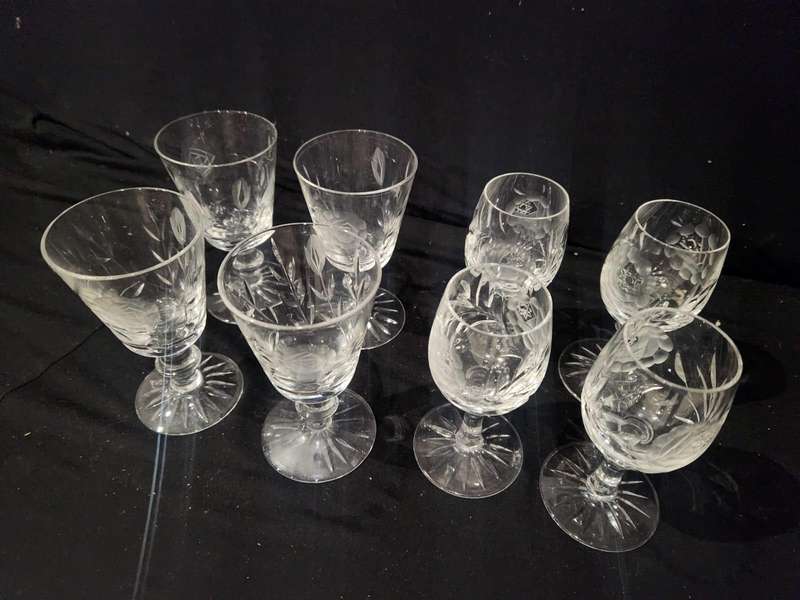 8 x Cut class glasses ( 4 +4 )