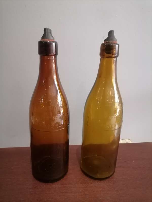 2 X RARE VINTAGE SA BREWERY BEER BOTTLES